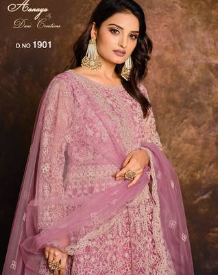 PINK HEAVY NET GOWN  3