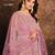 PINK COLOR CORDING WORK HEAVY NET GOWN 