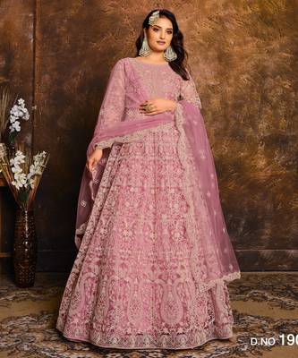 PINK HEAVY NET GOWN  1