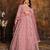PINK COLOR CORDING WORK HEAVY NET GOWN 