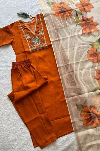 fancy premium silk fabric kurta set