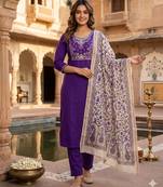 Womens new fancy premium silk fabric kurta set