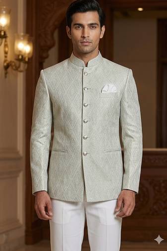 Sea green pista color jodhpuri for men | premium designer bandhgala ethnic wear