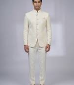 Cream color traditional wear jodhpuri for men | premium designer bandhgala ethnic wear