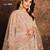 PEACH COLOR CORDING WORK HEAVY NET SEMI STICHED DESIGNER GOWN 