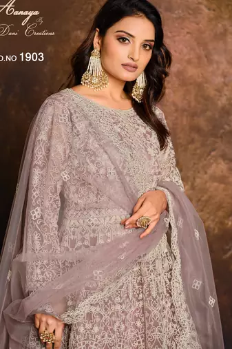 ONION PINK CORDING WORK HEAVY NET GOWN 