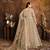 BEIGE COLOR CORDING WORK HEAVY NET SEMI STICHED DESIGNER GOWN 