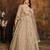 BEIGE COLOR CORDING WORK HEAVY NET SEMI STICHED DESIGNER GOWN 