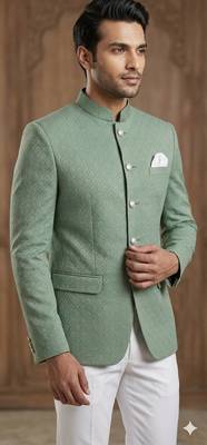 Pista color jodhpuri for men | premium designer bandhgala ethnic wear 2