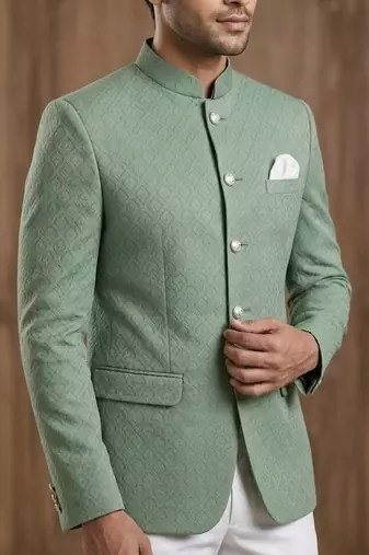 Pista color jodhpuri for men | premium designer bandhgala ethnic wear