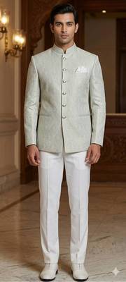 Sea green pista color jodhpuri for men | premium designer bandhgala ethnic wear 2