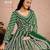 GREEN COLOR CORD N SEQUNCE WORK NET SEMI STICHED DESIGN GOWN 