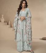 Premium chinon silk salwar suit set with matching dupatta