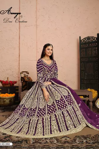 WINE CORD sequin WORK NET DESIGN GOWN