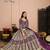 WINE COLOR CORD N SEQUNCE WORK NET SEMI STICHED DESIGN GOWN