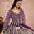 WINE COLOR CORD N SEQUNCE WORK NET SEMI STICHED DESIGN GOWN