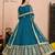 DARK TURQUOISE COLOR CORD N SEQUNCE WORK NET SEMI STICHED DESIGN GOWN