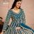 DARK TURQUOISE COLOR CORD N SEQUNCE WORK NET SEMI STICHED DESIGN GOWN