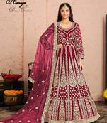  RANI COLOR CORD N SEQUNCE WORK NET SEMI STICHED DESIGN GOWN