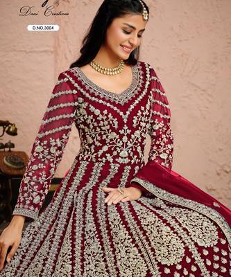  RANI CORD sequin WORK NET DESIGN GOWN 4