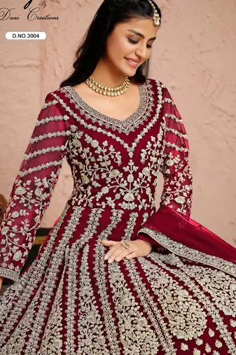  RANI CORD sequin WORK NET DESIGN GOWN