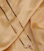 gold plated diamond mangalsutra 
