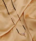 gold plated diamond mangalsutra 