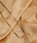 gold plated diamond mangalsutra 