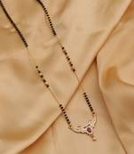 gold plated diamond mangalsutra 