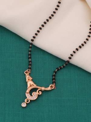 gold plated diamond mangalsutra  1