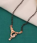 gold plated diamond mangalsutra 