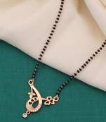 gold plated diamond mangalsutra 