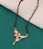 gold plated diamond mangalsutra 