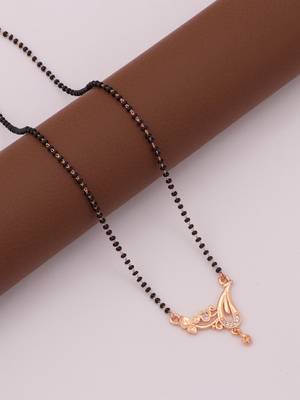 gold plated diamond mangalsutra  2