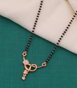 gold plated diamond mangalsutra 