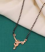 gold plated diamond mangalsutra 