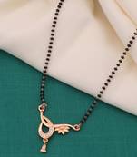gold plated diamond mangalsutra 