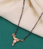 gold plated diamond mangalsutra 
