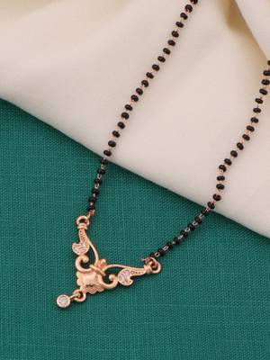 gold plated diamond mangalsutra  1