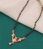 gold plated diamond mangalsutra 