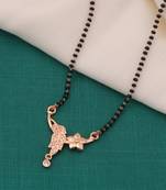 gold plated diamond mangalsutra 