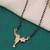 gold plated diamond mangalsutra 