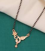 gold plated diamond mangalsutra 