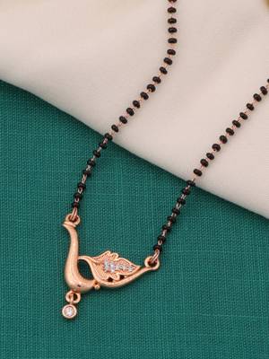 gold plated diamond mangalsutra  1