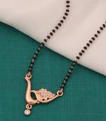 gold plated diamond mangalsutra 