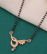gold plated diamond mangalsutra 