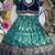 Teal pure silk zari with heavy maggam work lehenga choli
