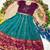 Teal pure silk zari with heavy maggam work lehenga choli