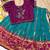 Teal pure silk zari with heavy maggam work lehenga choli