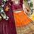 Vichitra silk zari with heavy maggam work kids half saree
